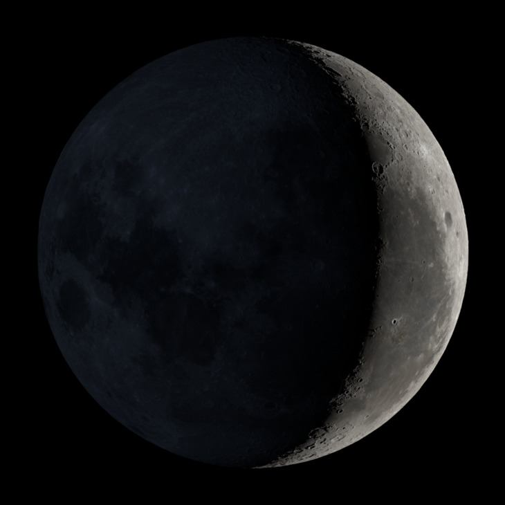 Waning Crescent, Moon at 25 days in cycle